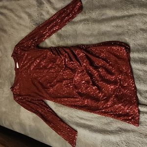 Sequence dress burgundy